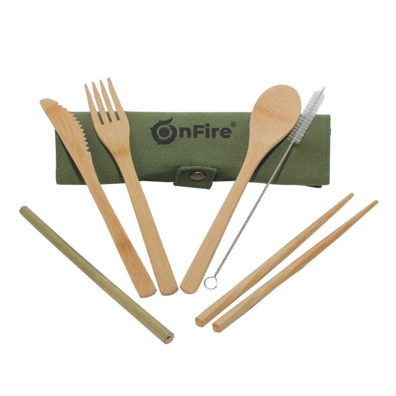 OnFire Outdoor Reise Bambus Besteck
