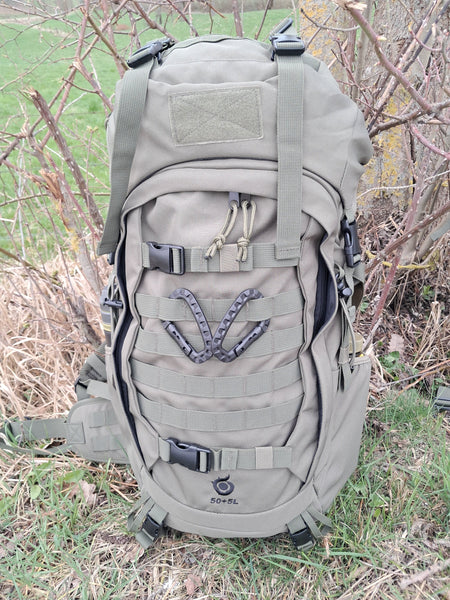 Taktischer Rucksack 50+5 Liter mit Molle und Zubehör - Rucksack des OnFire Bug Out Bag | OnFire