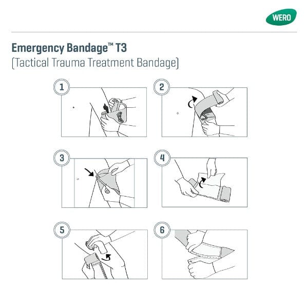 Emergency Bandage™ T3 (Israeli Bandage) mit 2 Wundauflagen