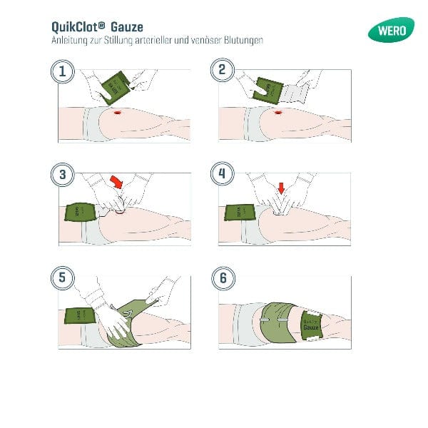 Quick Clost Packing QuikClot® Combat Gauze® Z-Folded Hämostyptikum | OnFire Shop