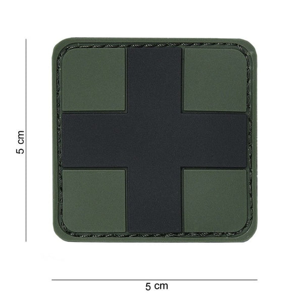 Patch Erste Hilfe Kreuz schwarz-grün