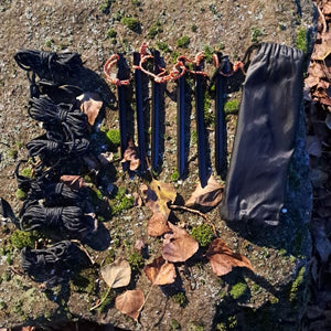 Abspann-Set: 6 Zeltheringe und 6 Leinen - OnFire Shop