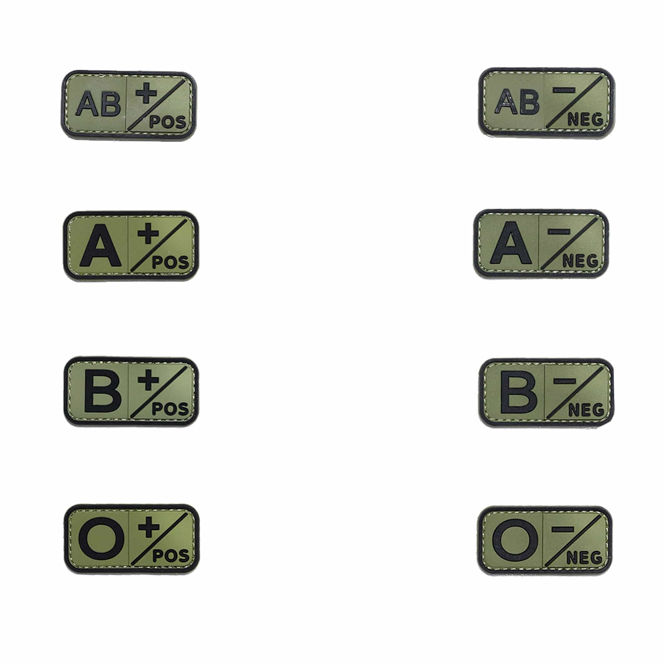 Blutgruppen Rubber Patch 3D oliv/schwarz (5x 2,5 cm)
