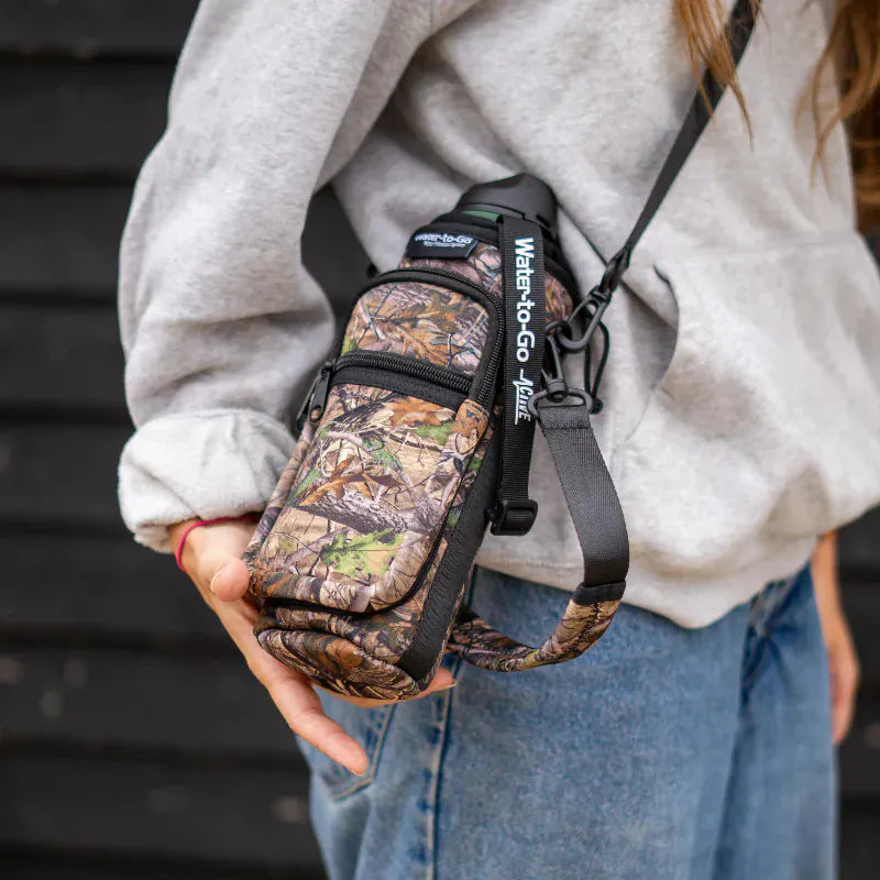 Water to Go Active Bottle Bag – Neopren-Umhängetasche camouflage
