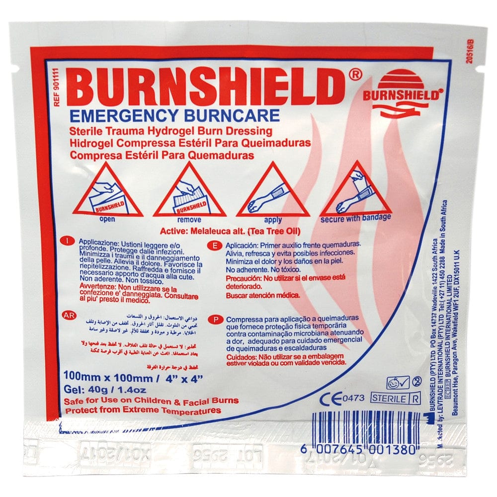 Burnshield Brandwundenverband , Kompresse, 10 x 10 cm