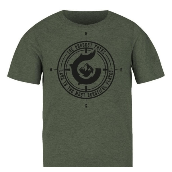 T-Shirt COMPASS  für Outdoor-Abenteurer 100% Baumwolle | FireZone