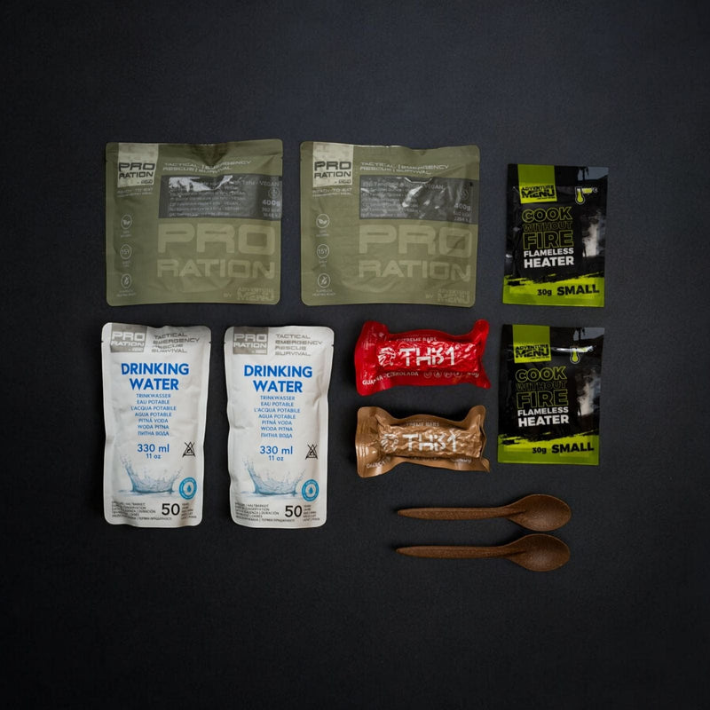 EMERGENCY FOOD WATER MENU VEGETARISCH für Einsatz- und Rettungskräfte - OnFire Shop