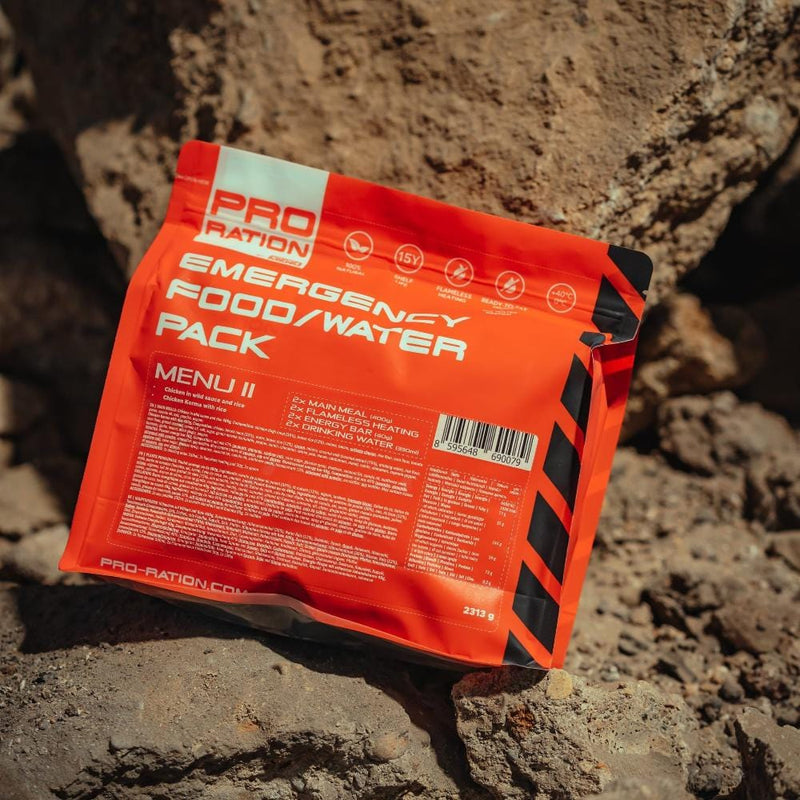 EMERGENCY FOOD WATER MENU I für Einsatz- und Rettungskräfte - OnFire Shop