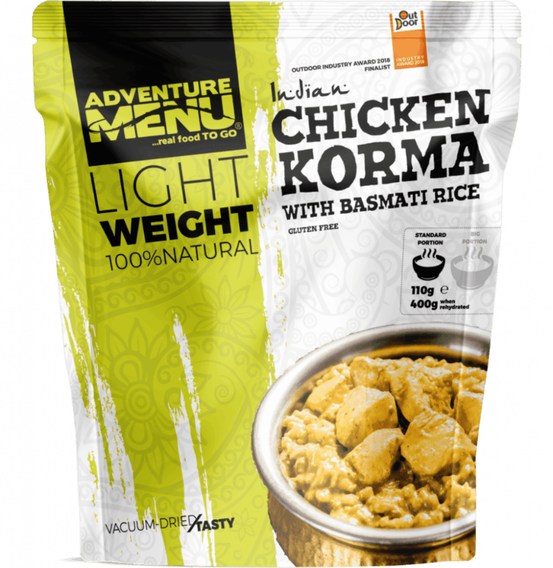 Adventure Menu - Hühnchen Korma mit Basmatireis - Standard Portion