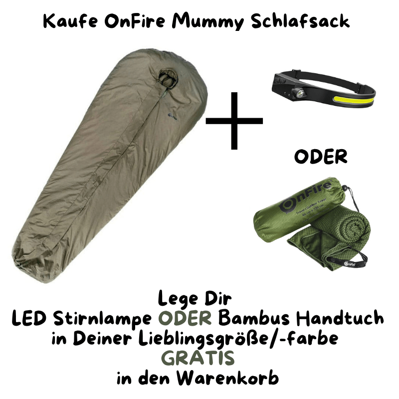 onfire-mummy-schlafsack-gratis-gadget