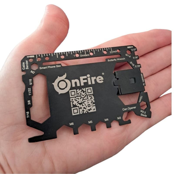 Leichte praktische Multi-Tool Scheckkarte mt Money-Clip  | OnFire