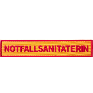 NOTFALLSANITÄTERIN (13,5 x 2,5 cm) FireFighter Patch | FireZone OnFire Shop