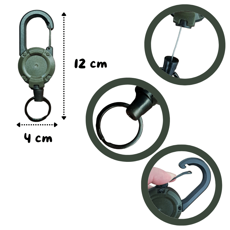 Schlüsselanhänger Toolhalter mit automatischem Aufrollmechanismus - OnFire Shop