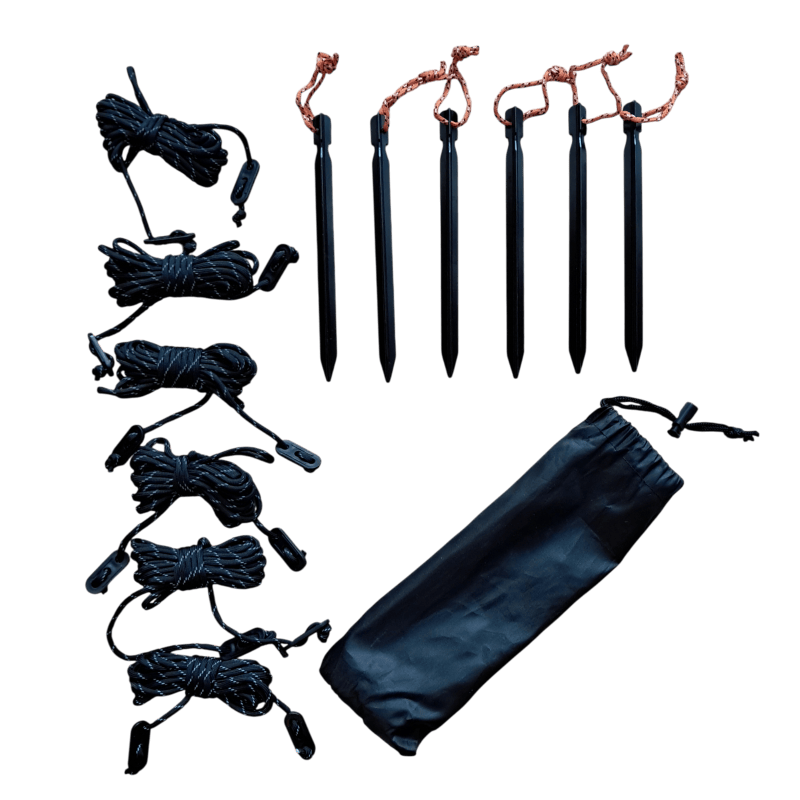 Abspann-Set: 6 Zeltheringe und 6 Leinen - OnFire Shop