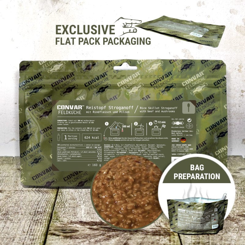 Feldküche Reistopf Stroganoff (1 Portion) 160g - OnFire Shop
