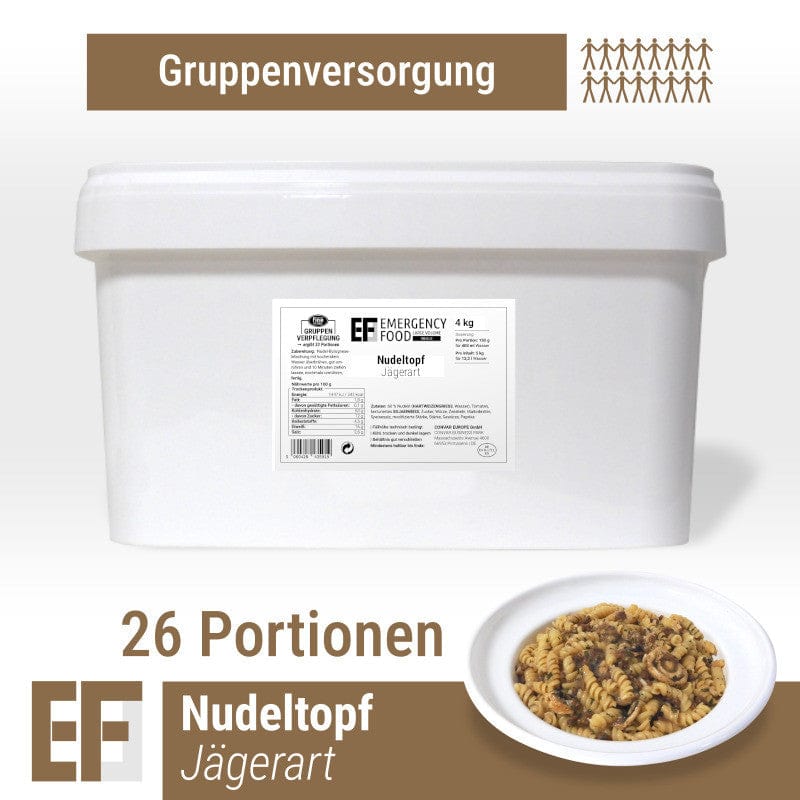 CONVAR EF MEALS Nudeltopf Jägerart mit Rindfleisch und Pilzen (4kg / 26 Portionen)