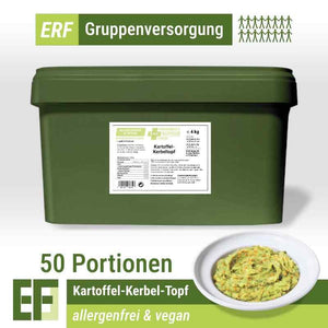 ERF Kartoffel-Kerbel-Topf (4kg) (ESL) 2 x 25 Portionen | allergene-freie Notfallverpflegung - OnFire Shop