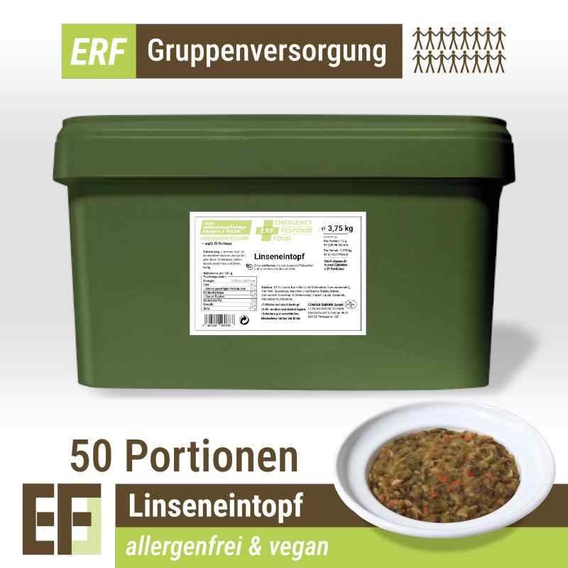 ERF Linseneintopf (3,75kg) (ESL) 2 x 25 Portionen | allergene-freie Notfallverpflegung - OnFire Shop