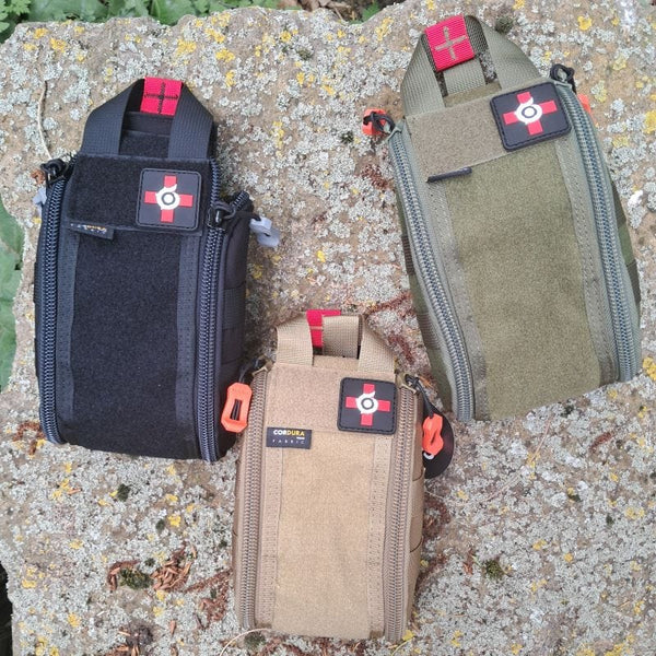 Gefüllte Cordura® Tactical IFAK Erste Hilfe Pouch  inkl. 14 Verbandsmaterialien  | OnFire