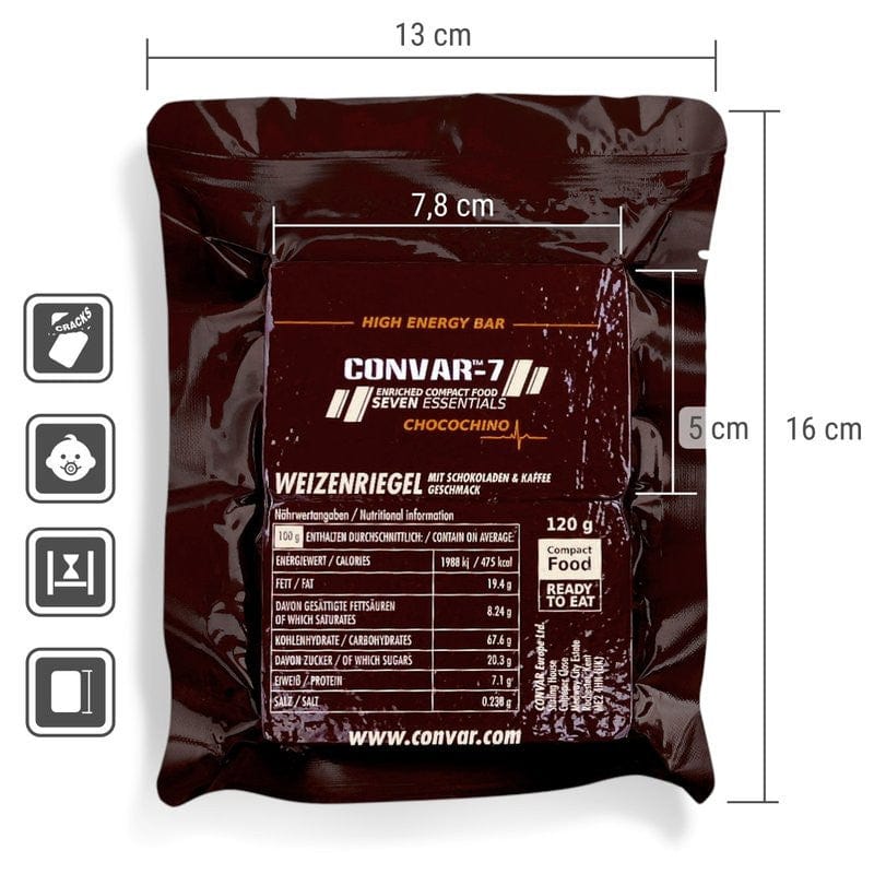 CONVAR-7 High Energy Bar - Weizenriegel Chocochino 120g - OnFire Shop