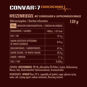 CONVAR-7 High Energy Bar - Weizenriegel Chocochino 120g - OnFire Shop