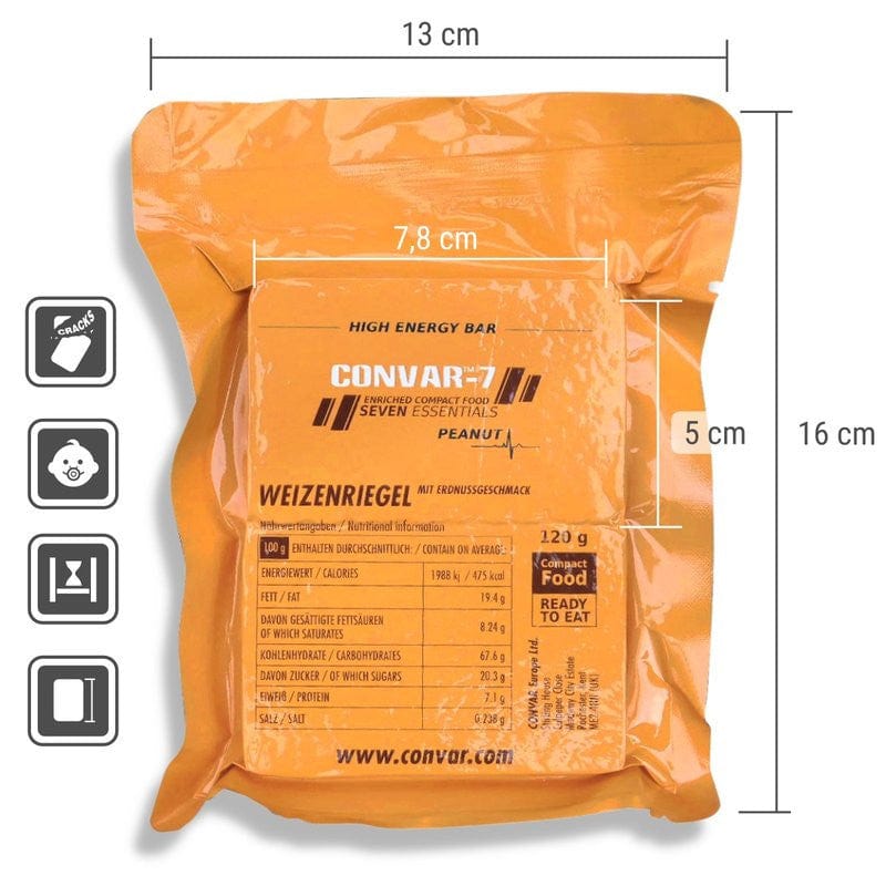 CONVAR-7 High Energy Bar - Weizenriegel Erdnuss 120g - OnFire Shop
