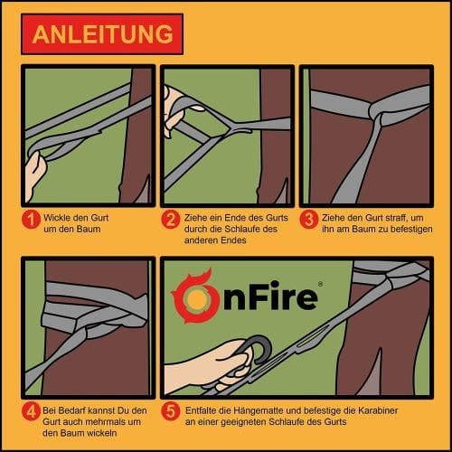 XXL-Outdoor-Hängematte für Biwak, Camping, Outdoor | OnFire