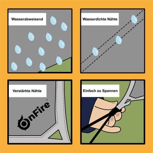 tarp anleitung OnFire Tarp Zelt-Plane Regenschutz 7vsWild Original