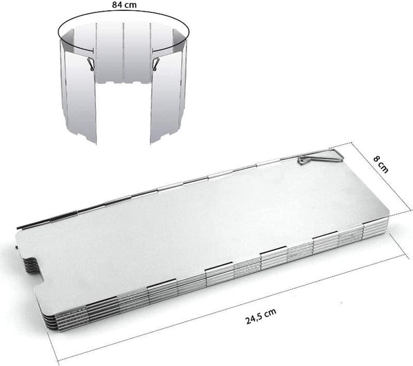 Faltbarer Aluminium Windschutz für Gaskocher | OnFire