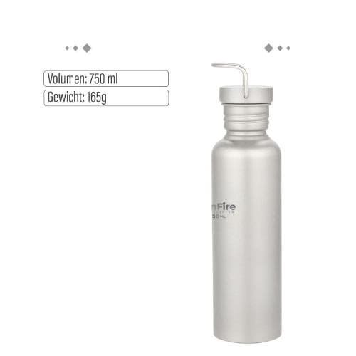 Ultraleichte Titan Trinkflasche 750ml | OnFire Shop