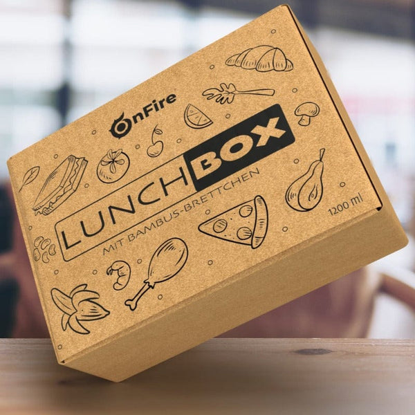 Lunchbox 1200ml inkl. Trennwand + Brettchen | OnFire