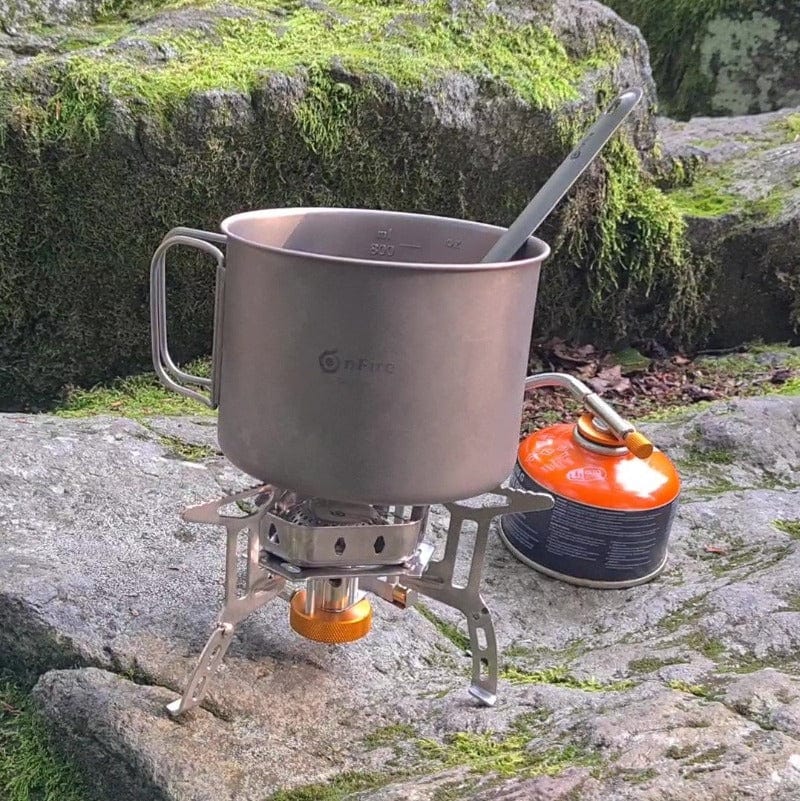 gaskocher zelten OnFire 3500W Gaskocher mit Windschutz & Piezozündung