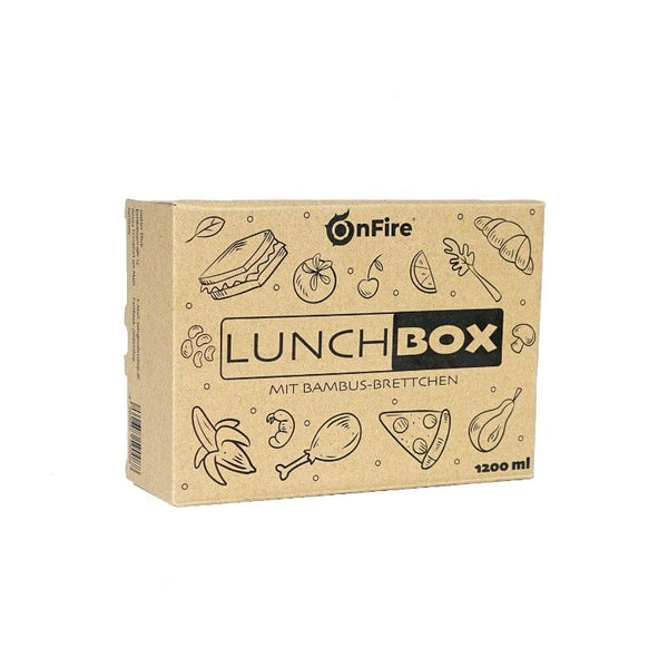 Lunchbox 1200ml inkl. Trennwand + Brettchen | OnFire