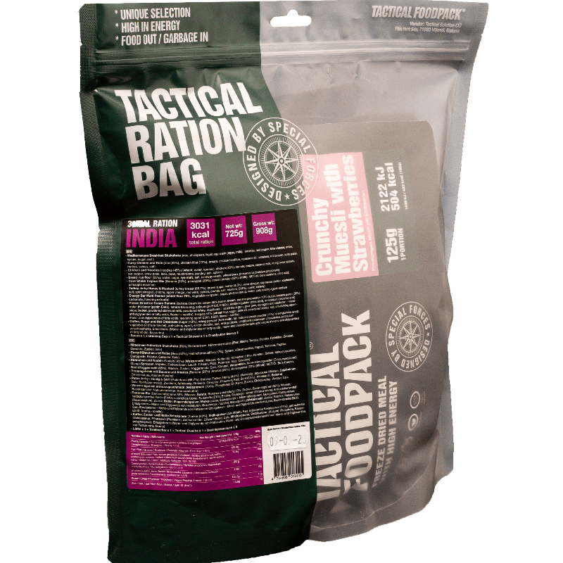 3 Mahlzeitenrationen INDIA | 3 Meals Ration INDIA | Tactical Foodpack