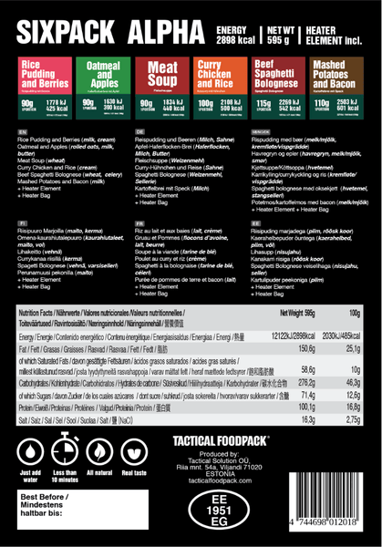 Six Pack ALPHA  | Tactical Foodpack