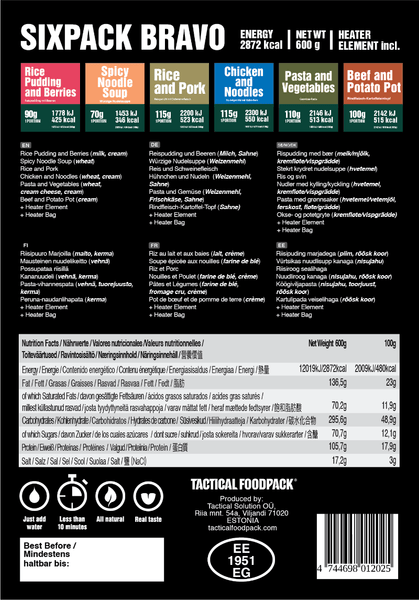 Six Pack BRAVO | Tactical  Foodpack