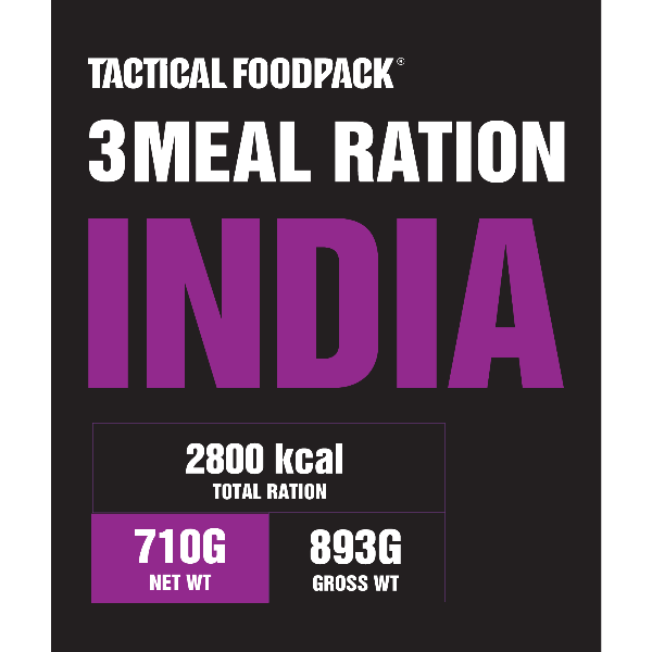 3 Mahlzeitenrationen INDIA | 3 Meals Ration INDIA | Tactical Foodpack