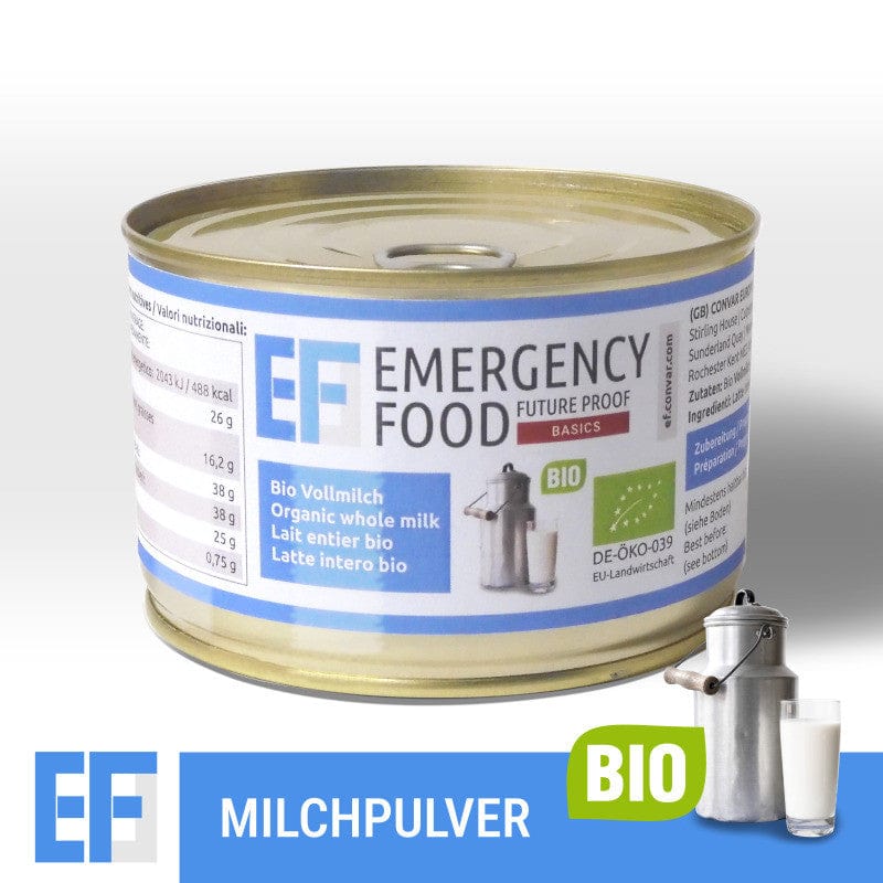 Emergency Food Basics Bio Vollmilchpulver (120g ergibt 1 Liter) - [DE-ÖKO-039]