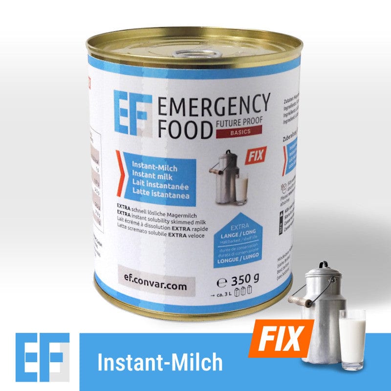 Emergency Food Basics FIX Instant-Milch (Magermilch) (350g) | CONVAR