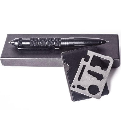 Tactical Defense Pen Kugelschreiber&Glasbrecher&Kubotan&Multi-Tool Card | OnFire