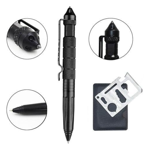 Tactical Defense Pen Kugelschreiber&Glasbrecher&Kubotan&Multi-Tool Card | OnFire